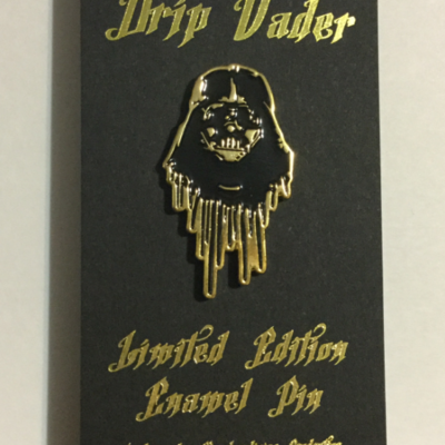 Drip vader - gold edition - enamel pin
