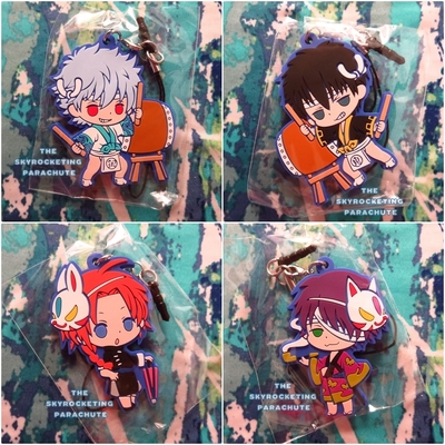 Gintama - rubber strap - sakata gintoki / kamui / hijikata toushirou / okita sougo / hasegawa taizo / hattori zenzou / takasugi shinsuke / yamazaki -