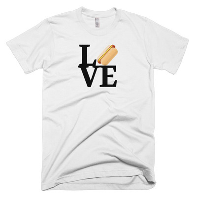 Love Hot Dogs Short sleeve men's t-shirt