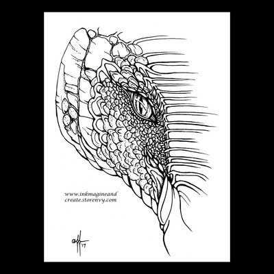 Coloring Poster: Dragon's Eye