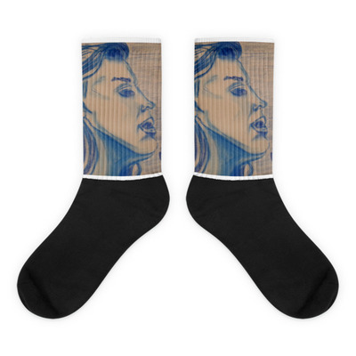 The look  - michael david blue series- black foot socks - Thumbnail 1