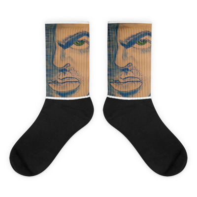 Shadows  - Michael David Blue Series- Black foot socks