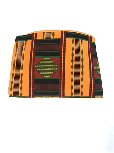 Zip top clutch- orange, green, berry 