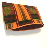 Zip top clutch- orange, green, berry  - Thumbnail 2