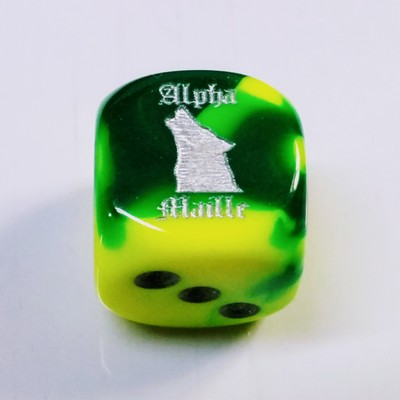 Alpha maille logo d6 - d&d rpg dice