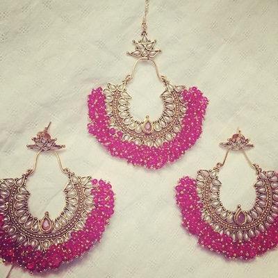 Jhansi tikka and earring set