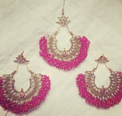 Jhansi tikka and earring set