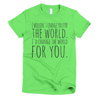 I'd change the world for you Short sleeve women's t-shirt - Thumbnail 2