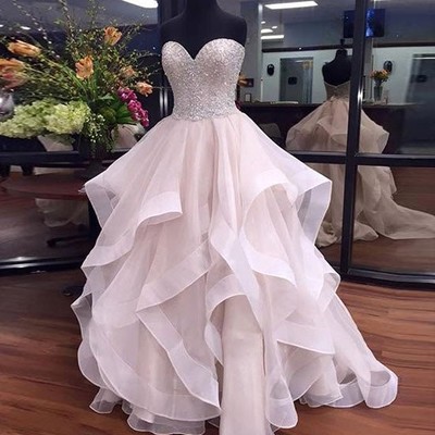White sweetheart neck sequins long prom dress,white evening dresses