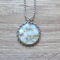 Resin cast moonstone necklace - Thumbnail 2