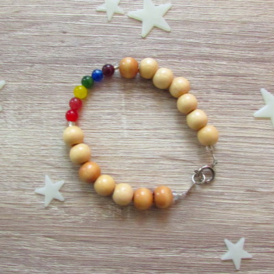 Pride bracelet - light wood 
