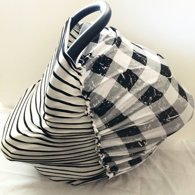 Buffalo check + stripe Ruffle Snob cover 