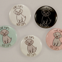 cute pets, not cops - 1" buttons - Thumbnail 2