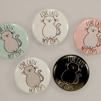 cute pets, not cops - 1" buttons - Thumbnail 3