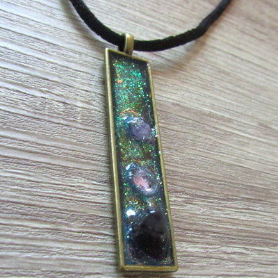 Agate slate necklace