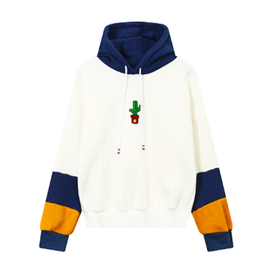 CACTUS BLOCK COLOR SLEEVE HOODIES