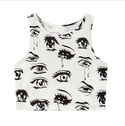 CRYING EYE CROP TOP