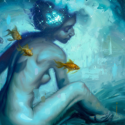 Cosmic ocean - print of original oil painting