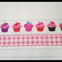Pink Plaid and Cupcake Washi  - Thumbnail 1