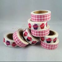 Pink Plaid and Cupcake Washi  - Thumbnail 2