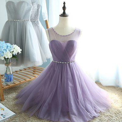Cute a-line tulle short prom dress,cheap dress - Thumbnail 5
