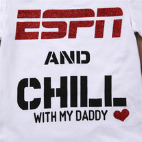 ESPN and Chill With My Daddy Onesie, Headband and Legwarmers Set - Thumbnail 1