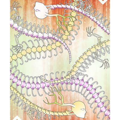 Playing card art: tens