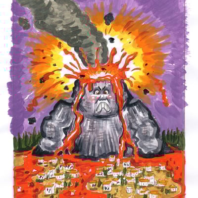 Val cano / erupt tina color rough - garbage pail kids 2017 adam-geddon