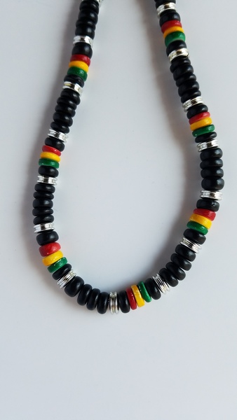 Rasta colored Coco beaded necklace