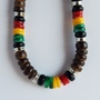 Rasta colored Coco beaded necklace-1