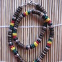 Rasta colored Coco beaded necklace-2