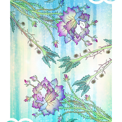 Playing card art: sevens