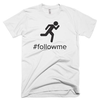 Follow me short sleeve men's t-shirt