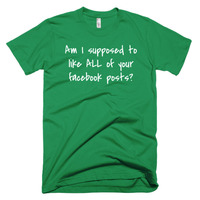 Facebook Posts Short sleeve men's t-shirt - Thumbnail 5