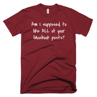 Facebook Posts Short sleeve men's t-shirt - Thumbnail 7