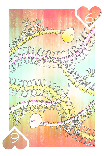 Playing Card Art: Sixes