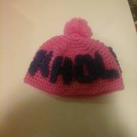 Personalized Crochet Adult Beanie Hat with Puffball  - Thumbnail 1