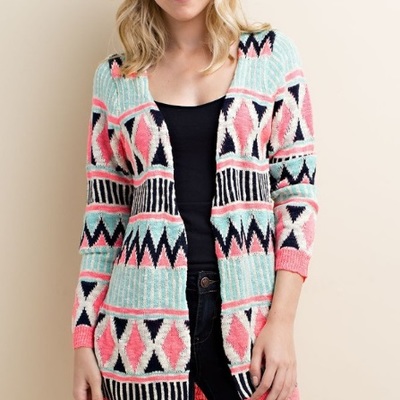 Neon sweater cardigan