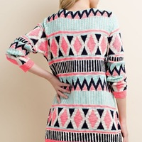 Neon Sweater Cardigan - Thumbnail 1