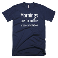 Mornings are for Coffee and Contemplation Short sleeve men's t-shirt - Thumbnail 2