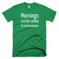 Mornings are for Coffee and Contemplation Short sleeve men's t-shirt - Thumbnail 5