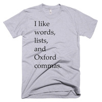 I Like Oxford Commas Short sleeve men's t-shirt - Thumbnail 1