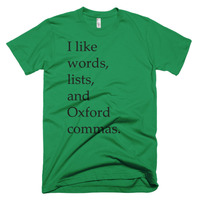 I Like Oxford Commas Short sleeve men's t-shirt - Thumbnail 2