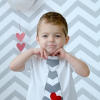 Boys Valentines Day Shirt, Baby Boys First Valentines Day Onesie, Boys Tshirts, Tie Tshirt,  Valentines Photo Shoot Shirt - Thumbnail 2