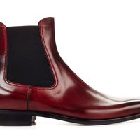 OXBLOOD MEN HAND MADE CHELSEA LEATHER BOOTS MAROON SHOES - Thumbnail 3
