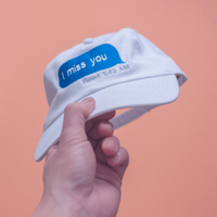 I MISS YOU HAT WHITE-BLUE LOGO - Thumbnail 2