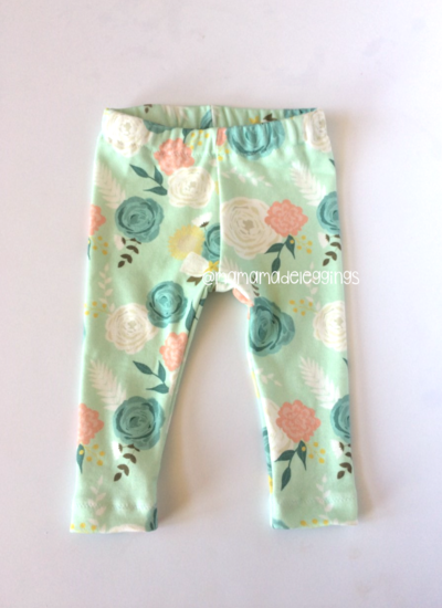 Minty Pastel Floral Leggings