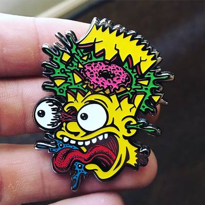 Bootleg bart "bart blast" pin (hard enamel) limited numbered edition