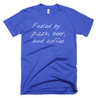 Fueled by Pizza, Beer, and Coffee Short sleeve men's t-shirt - Thumbnail 6