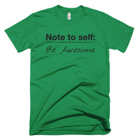 Note to Self:  Be Awesome Short sleeve men's t-shirt - Thumbnail 2